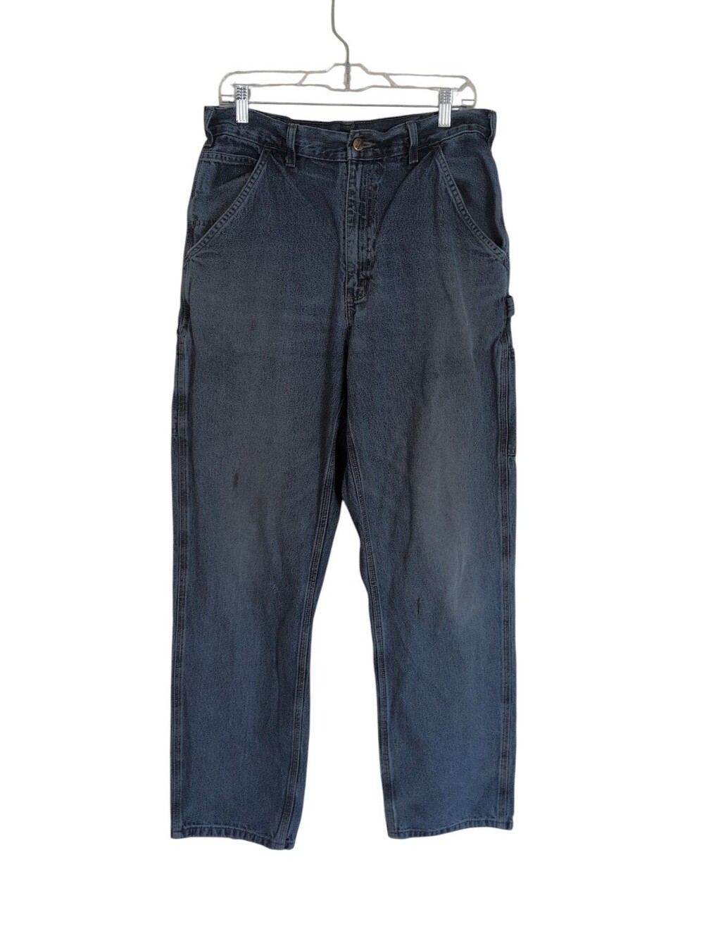 Carhartt B13-DPS Men’s 33x34 Deepstone Blue Denim Loose Fit Cargo Work Jeans